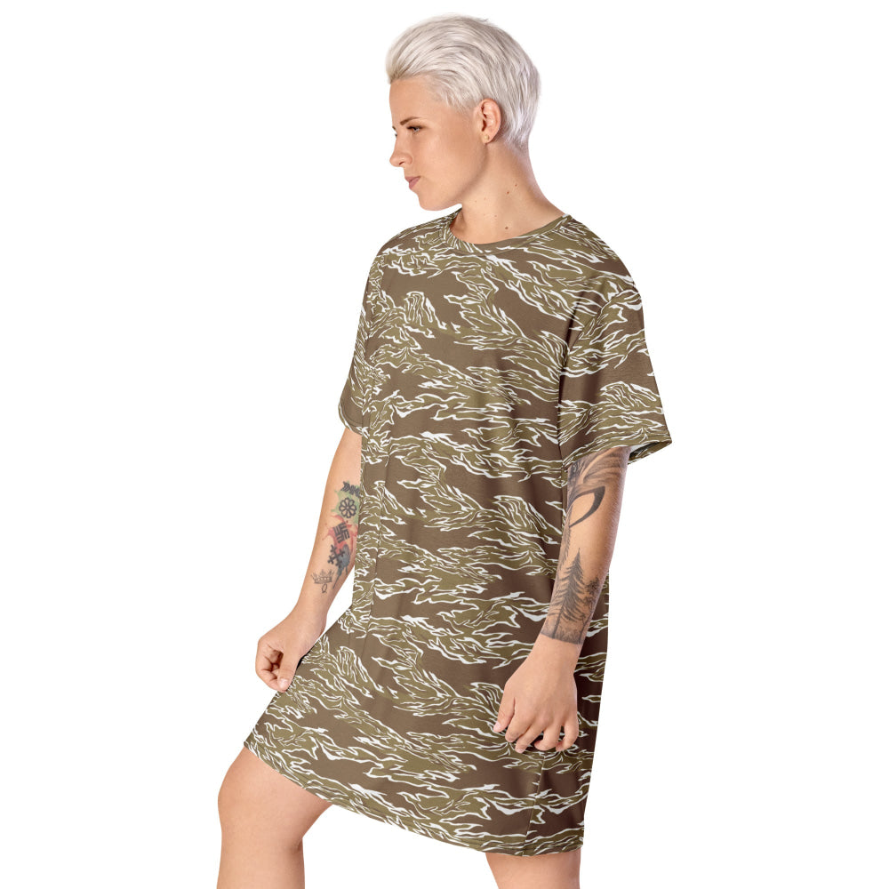 American Tiger Stripe Dry Season CAMO T-shirt dress - Womens T-Shirt Dress