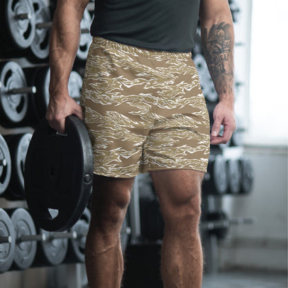 American Tiger Stripe Dry Season CAMO Unisex Athletic Long Shorts - XS