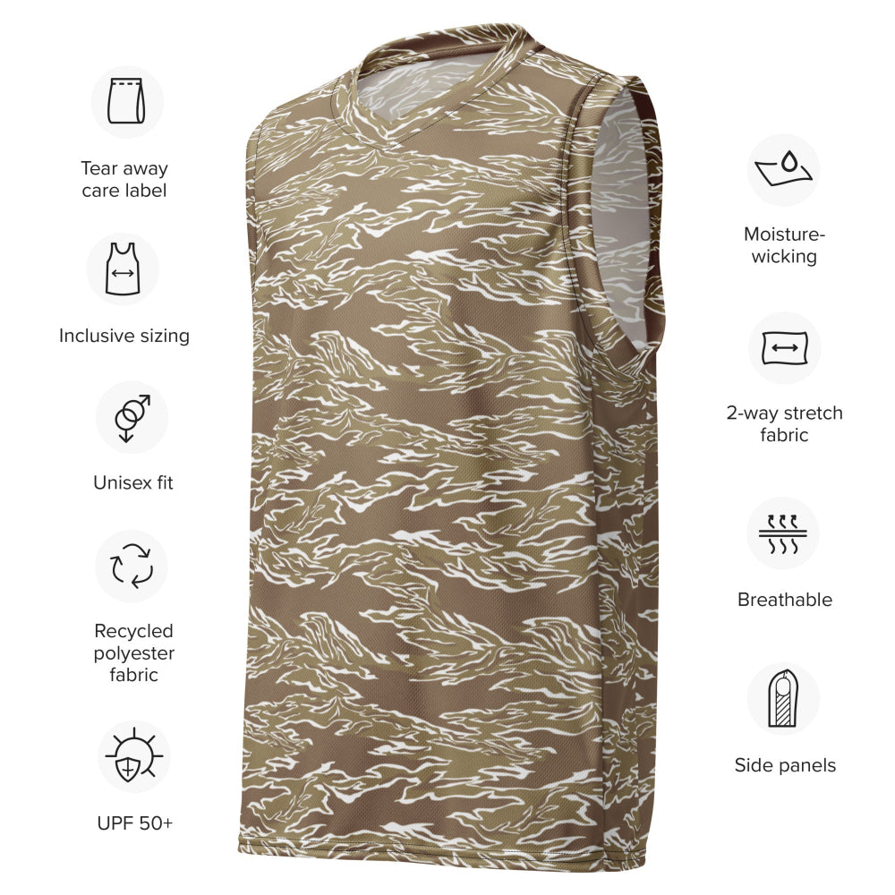 American Tiger Stripe Dry Season CAMO unisex basketball jersey - Unisex Basketball Jersey