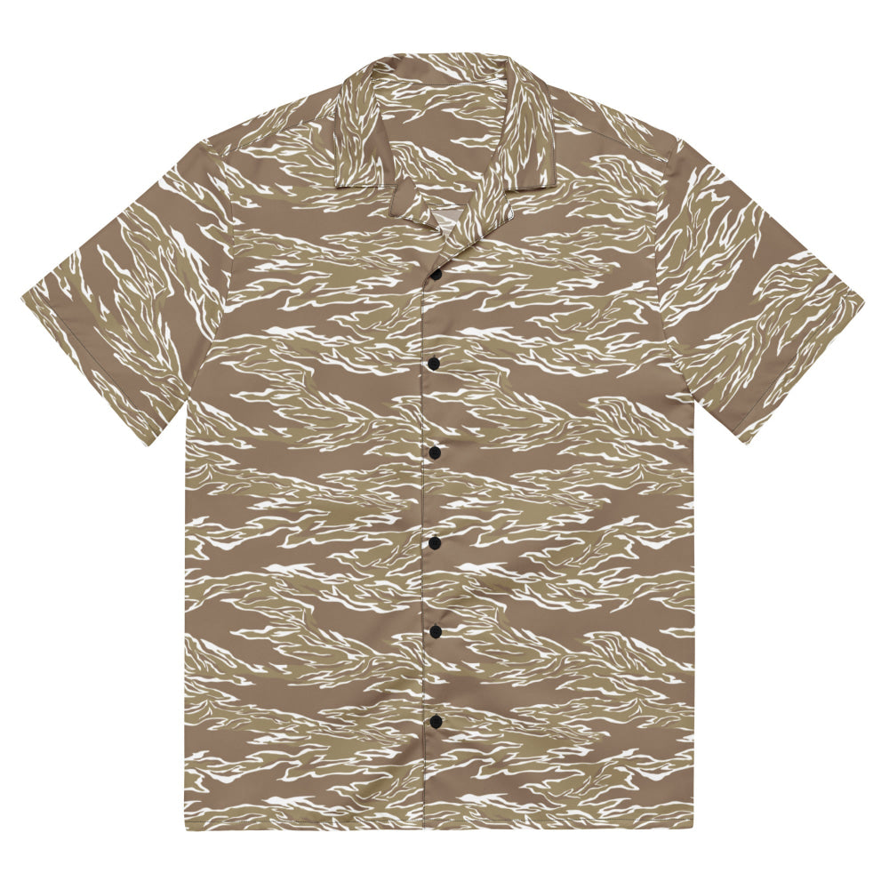 American Tiger Stripe Dry Season CAMO Unisex button shirt - 2XS - Button Shirt