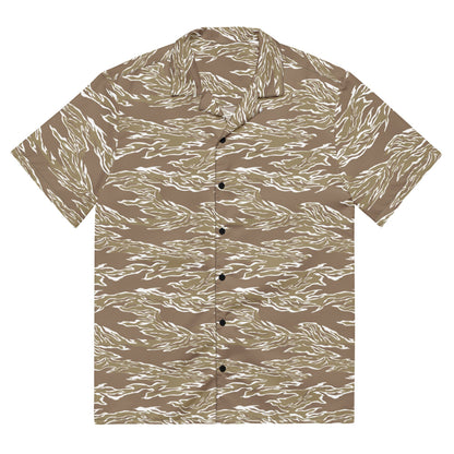 American Tiger Stripe Dry Season CAMO Unisex button shirt - 2XS - Button Shirt