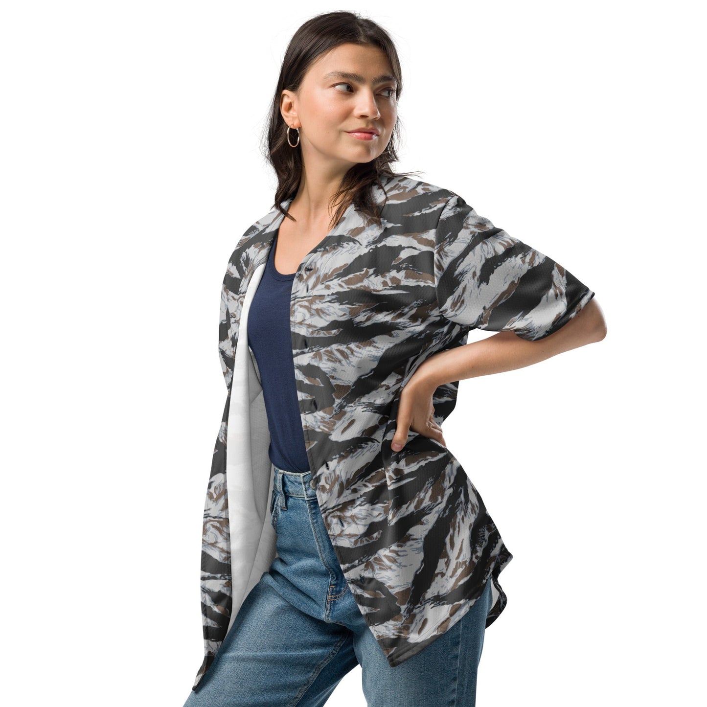 American Tiger Stripe Frostbite CAMO baseball jersey - Baseball Jerseys