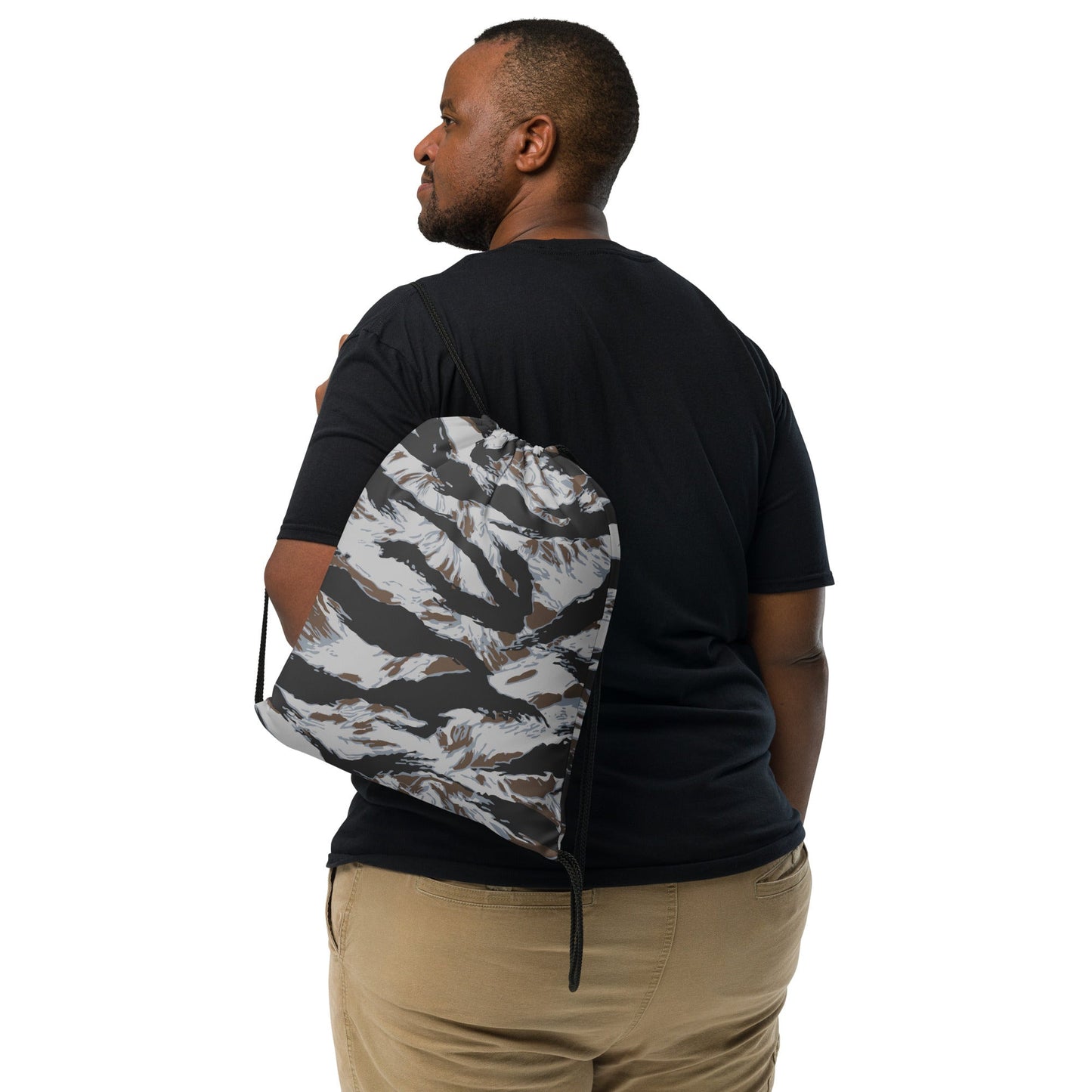 American Tiger Stripe Frostbite CAMO Drawstring Bag - Bags