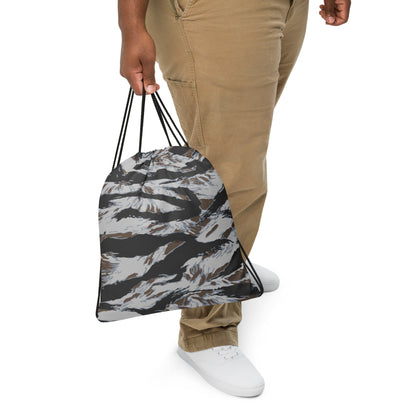 American Tiger Stripe Frostbite CAMO Drawstring Bag - Bags