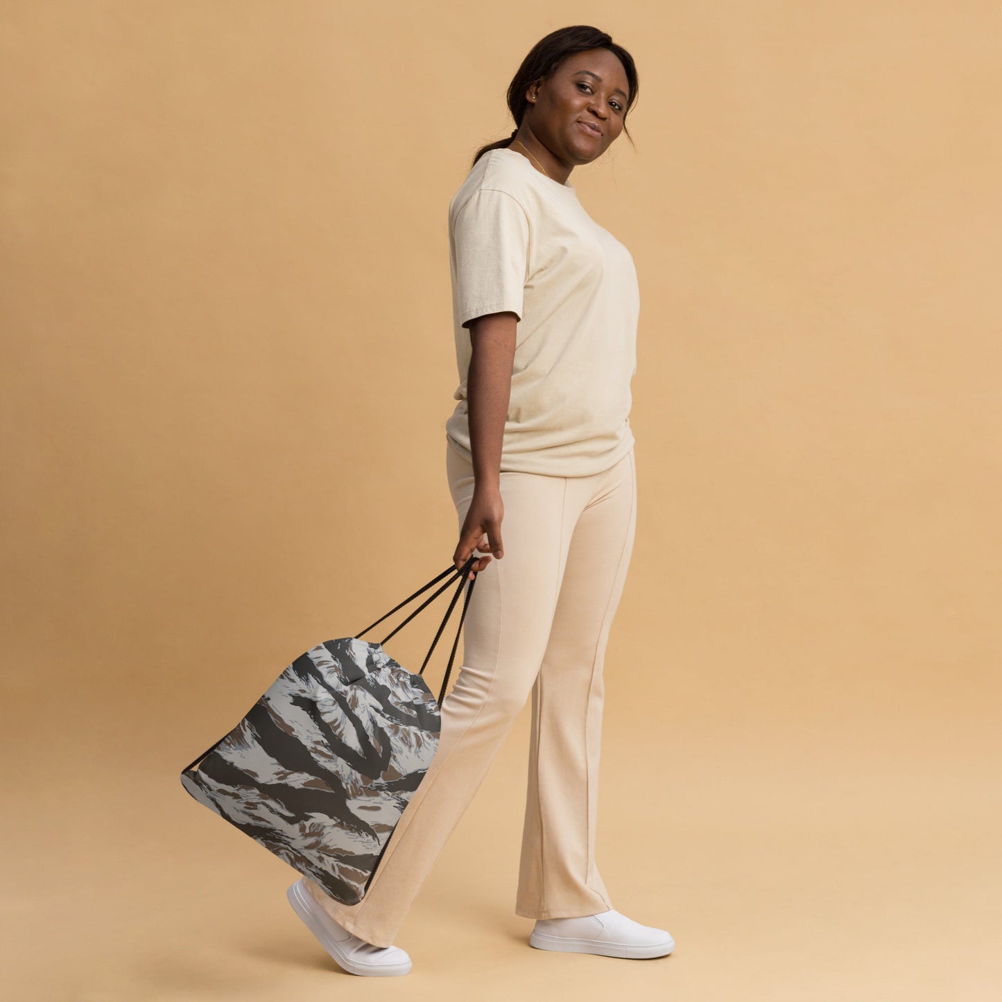 American Tiger Stripe Frostbite CAMO Drawstring Bag - Bags