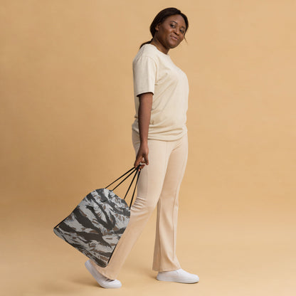 American Tiger Stripe Frostbite CAMO Drawstring Bag - Bags