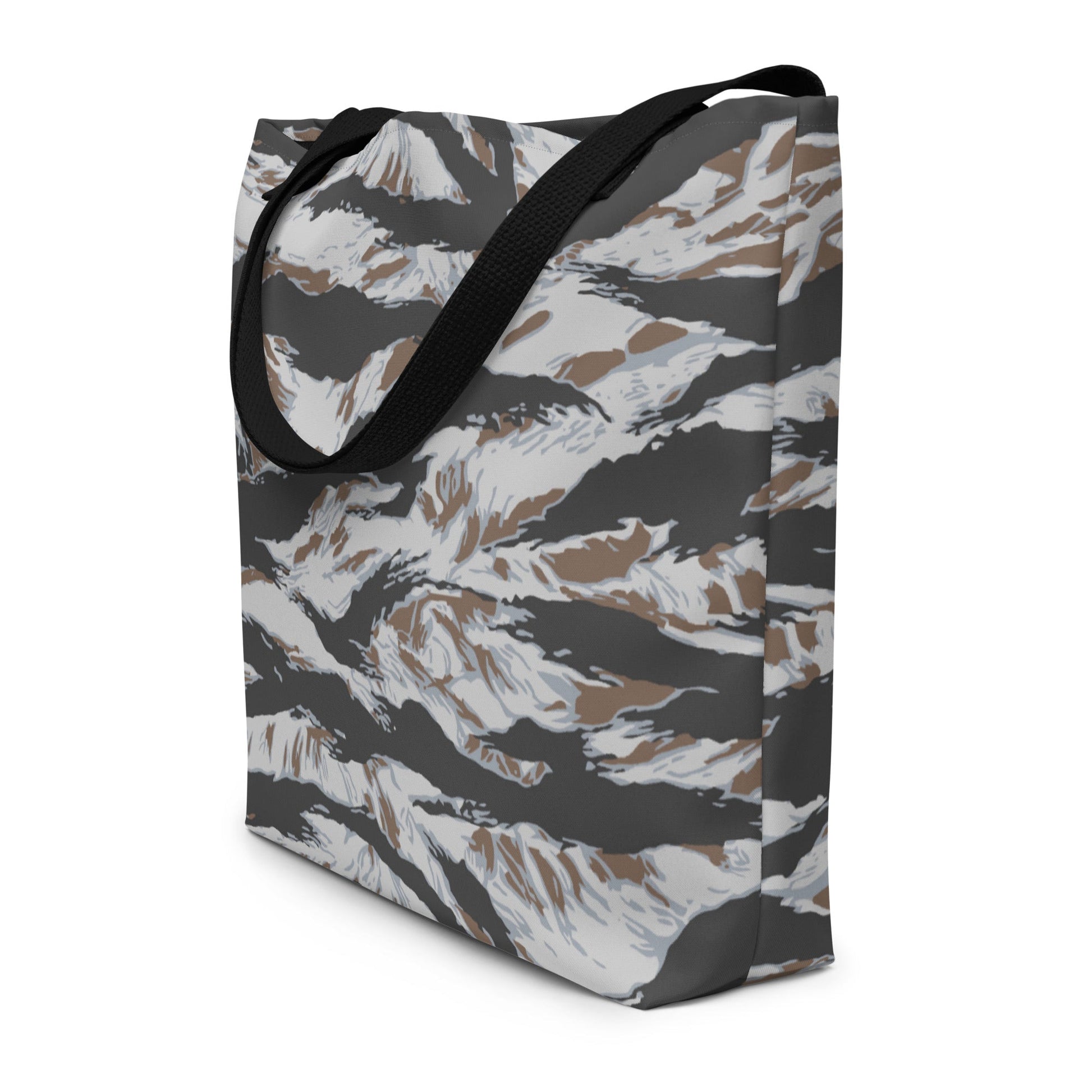 American Tiger Stripe Frostbite CAMO Large Tote Bag - Bags
