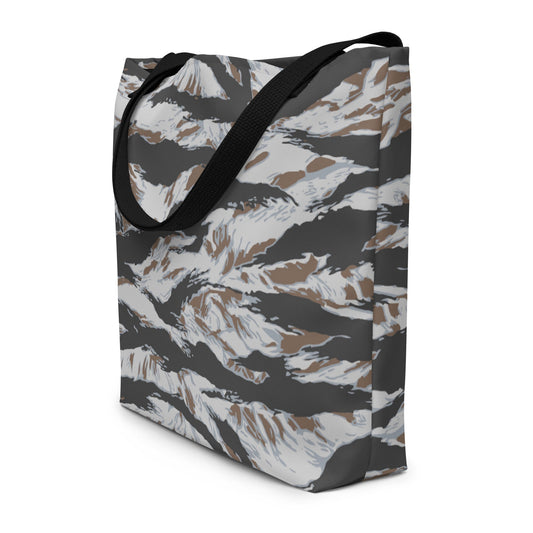American Tiger Stripe Frostbite CAMO Large Tote Bag - Bags
