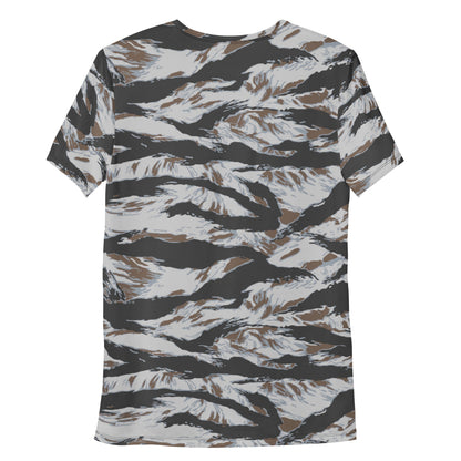 American Tiger Stripe Frostbite CAMO Mens athletic t-shirt - Athletic T-Shirts