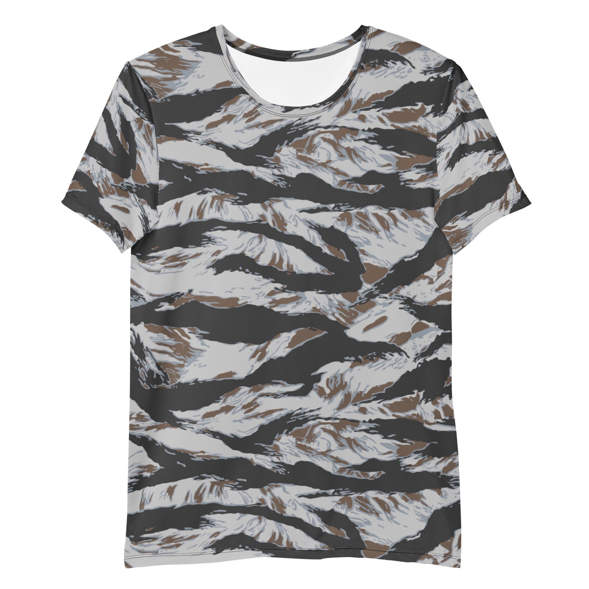 American Tiger Stripe Frostbite CAMO Mens athletic t-shirt - Athletic T-Shirts