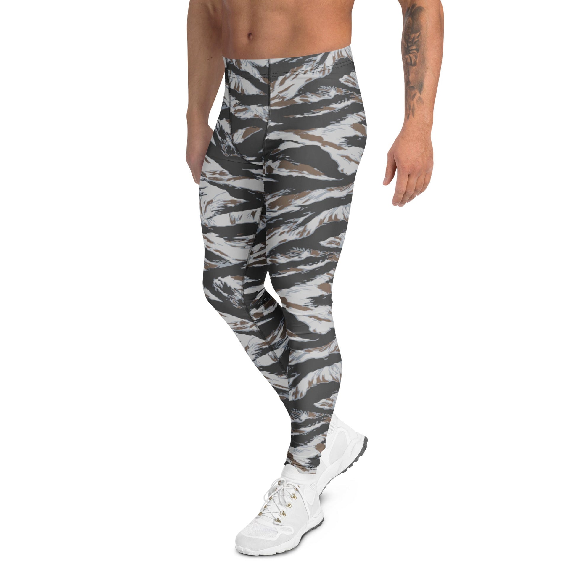 American Tiger Stripe Frostbite CAMO Mens Leggings