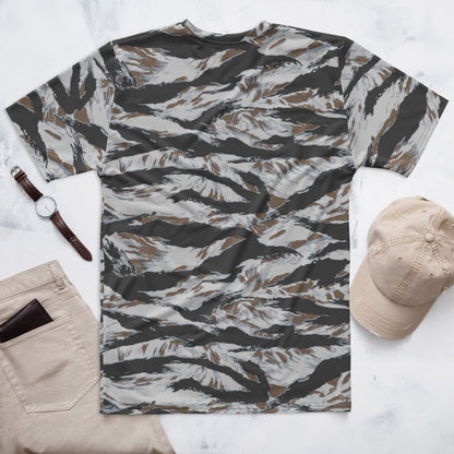American Tiger Stripe Frostbite CAMO Mens t-shirt - T-Shirts