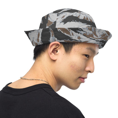 American Tiger Stripe Frostbite CAMO Reversible bucket hat - Bucket Hats
