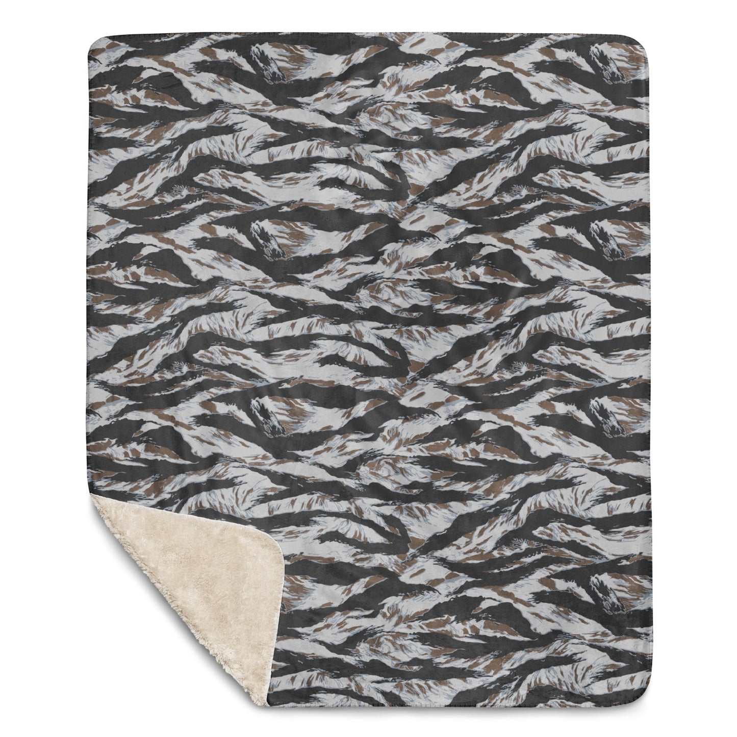American Tiger Stripe Frostbite CAMO Sherpa blanket - Blankets