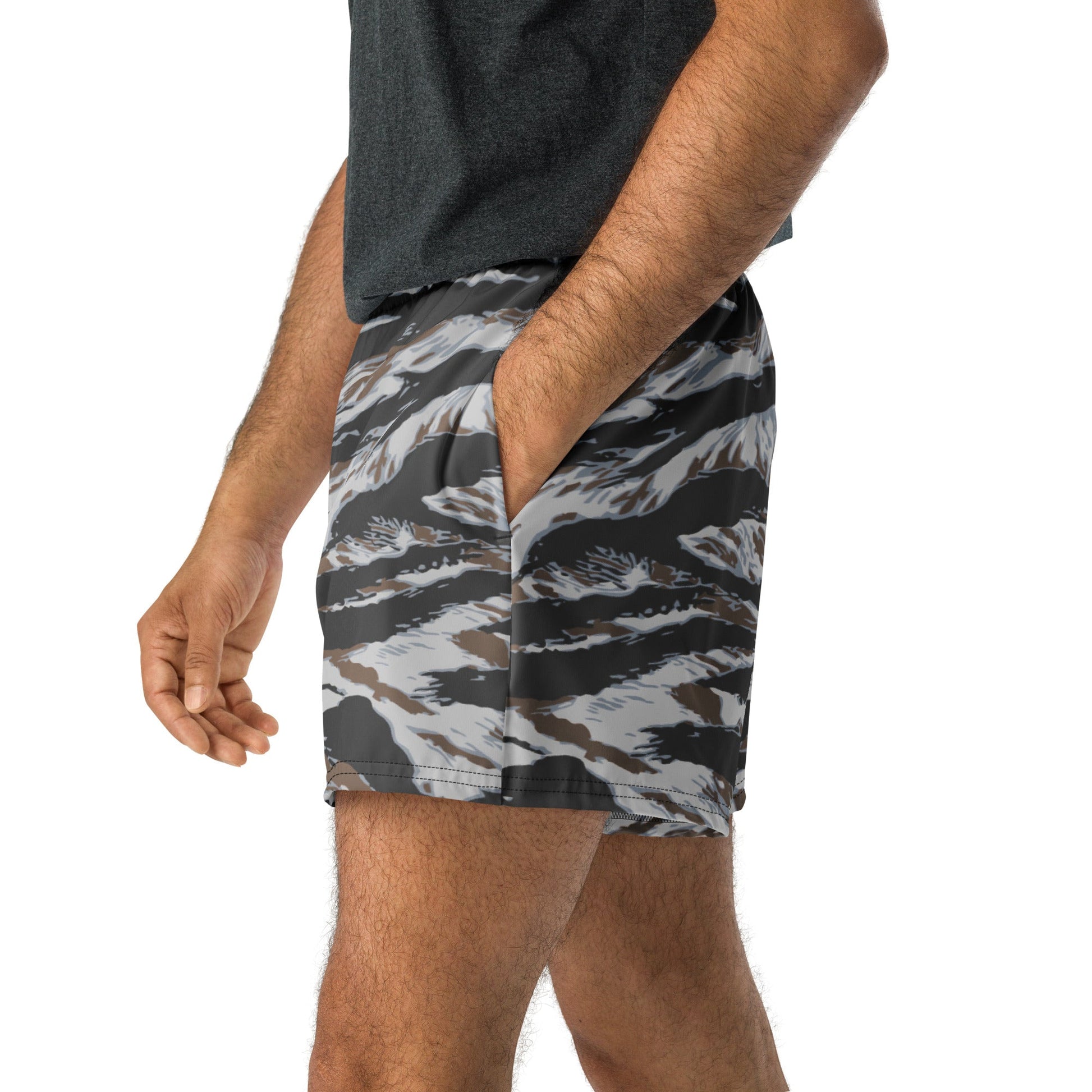 American Tiger Stripe Frostbite CAMO Unisex Athletic Shorts - XS