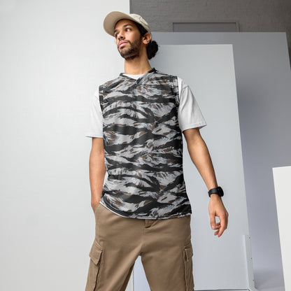 American Tiger Stripe Frostbite CAMO unisex basketball jersey - 2XS - Basketball Jerseys