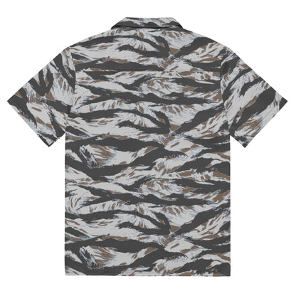 American Tiger Stripe Frostbite CAMO Unisex button shirt - Button Shirts