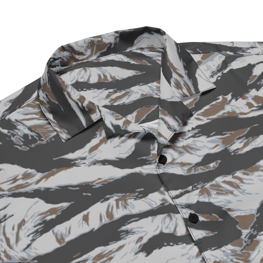 American Tiger Stripe Frostbite CAMO Unisex button shirt - Button Shirts