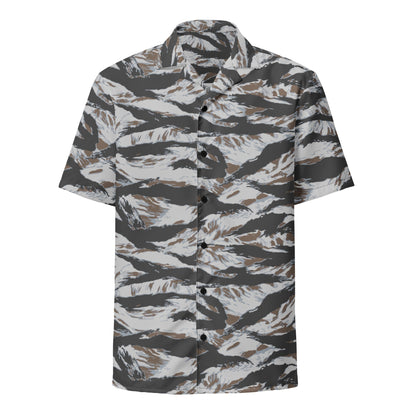 American Tiger Stripe Frostbite CAMO Unisex button shirt - Button Shirts