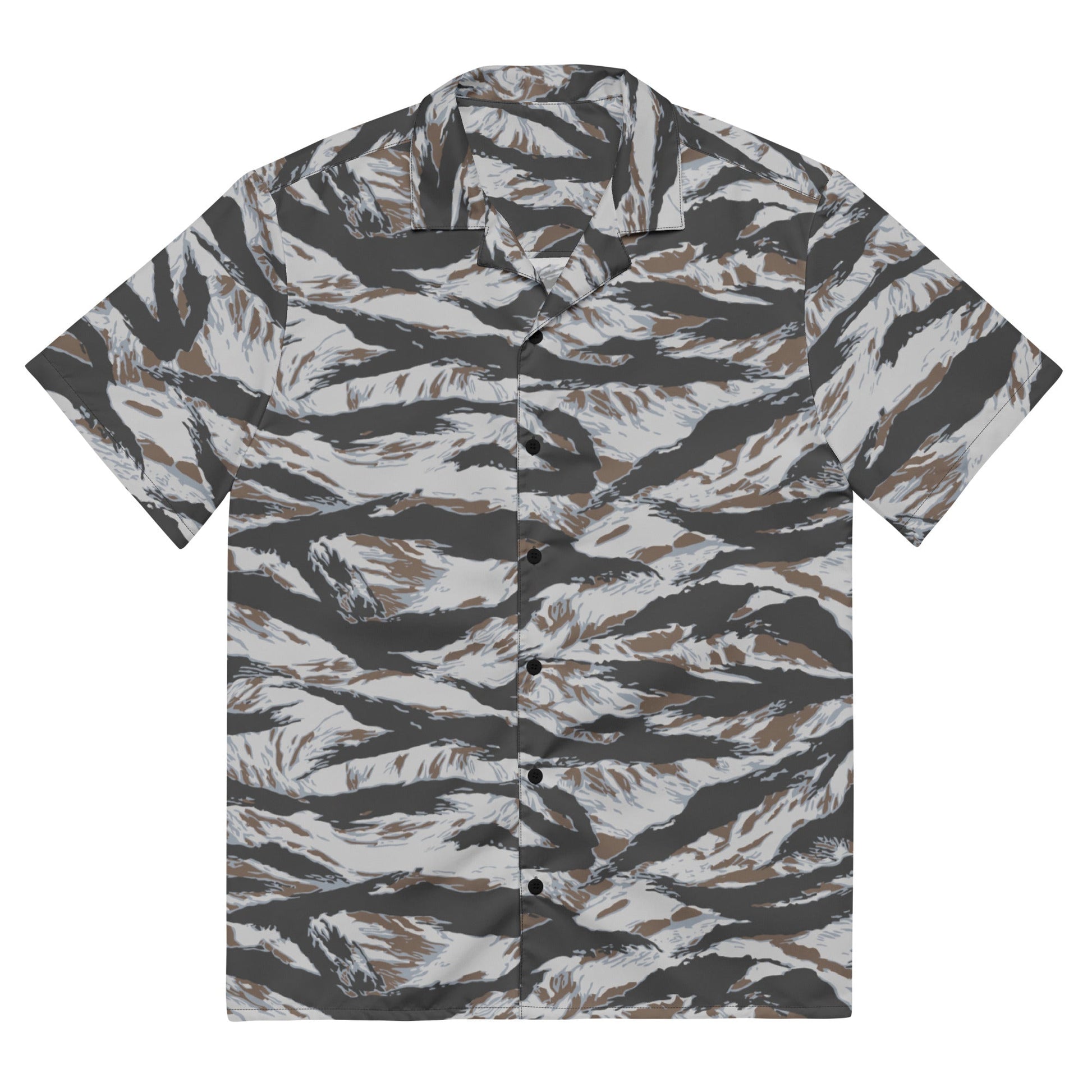 American Tiger Stripe Frostbite CAMO Unisex button shirt - 2XS - Button Shirts
