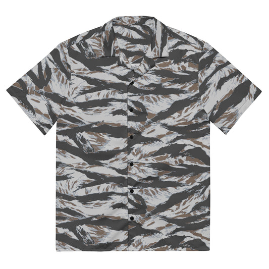American Tiger Stripe Frostbite CAMO Unisex button shirt - 2XS - Button Shirts