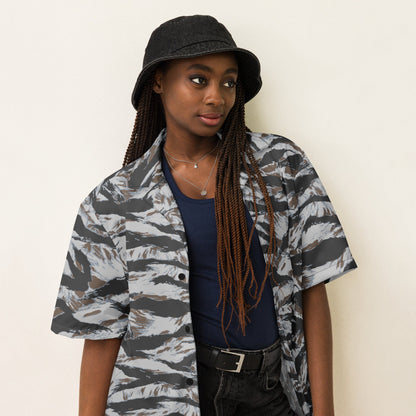 American Tiger Stripe Frostbite CAMO Unisex button shirt - Button Shirts