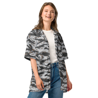 American Tiger Stripe Frostbite CAMO Unisex button shirt - Button Shirts