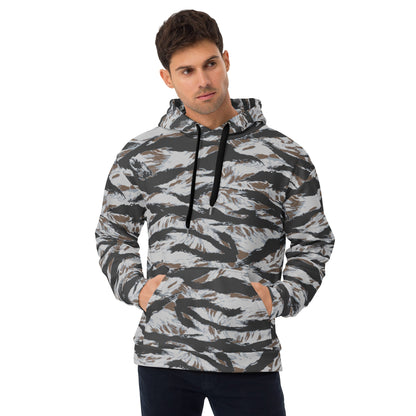 American Tiger Stripe Frostbite CAMO Unisex Hoodie - 2XS - Hoodies