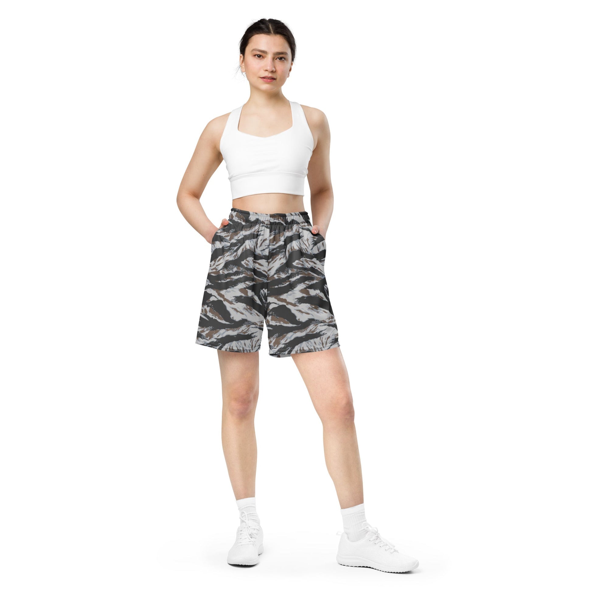 American Tiger Stripe Frostbite CAMO Unisex mesh shorts - Mesh Shorts