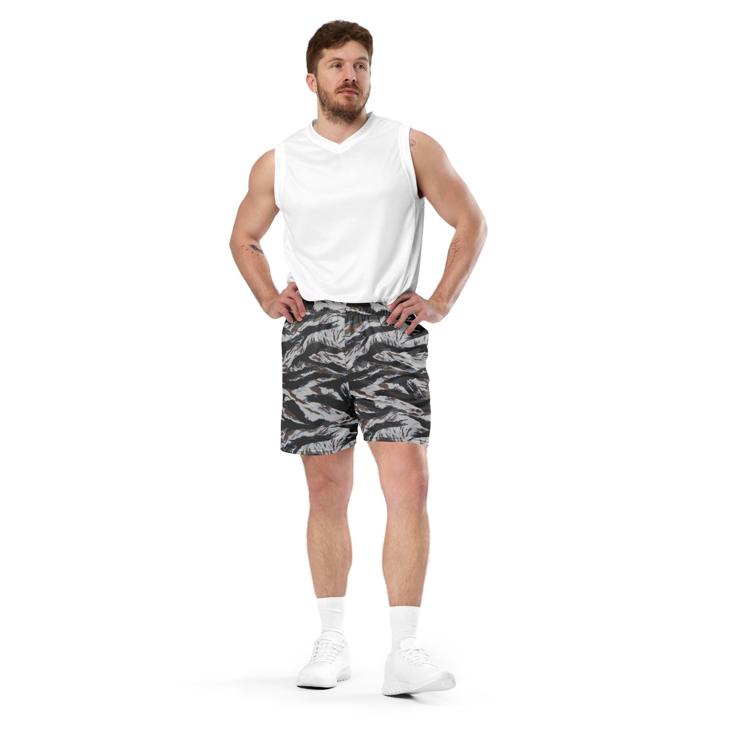 American Tiger Stripe Frostbite CAMO Unisex mesh shorts - Mesh Shorts