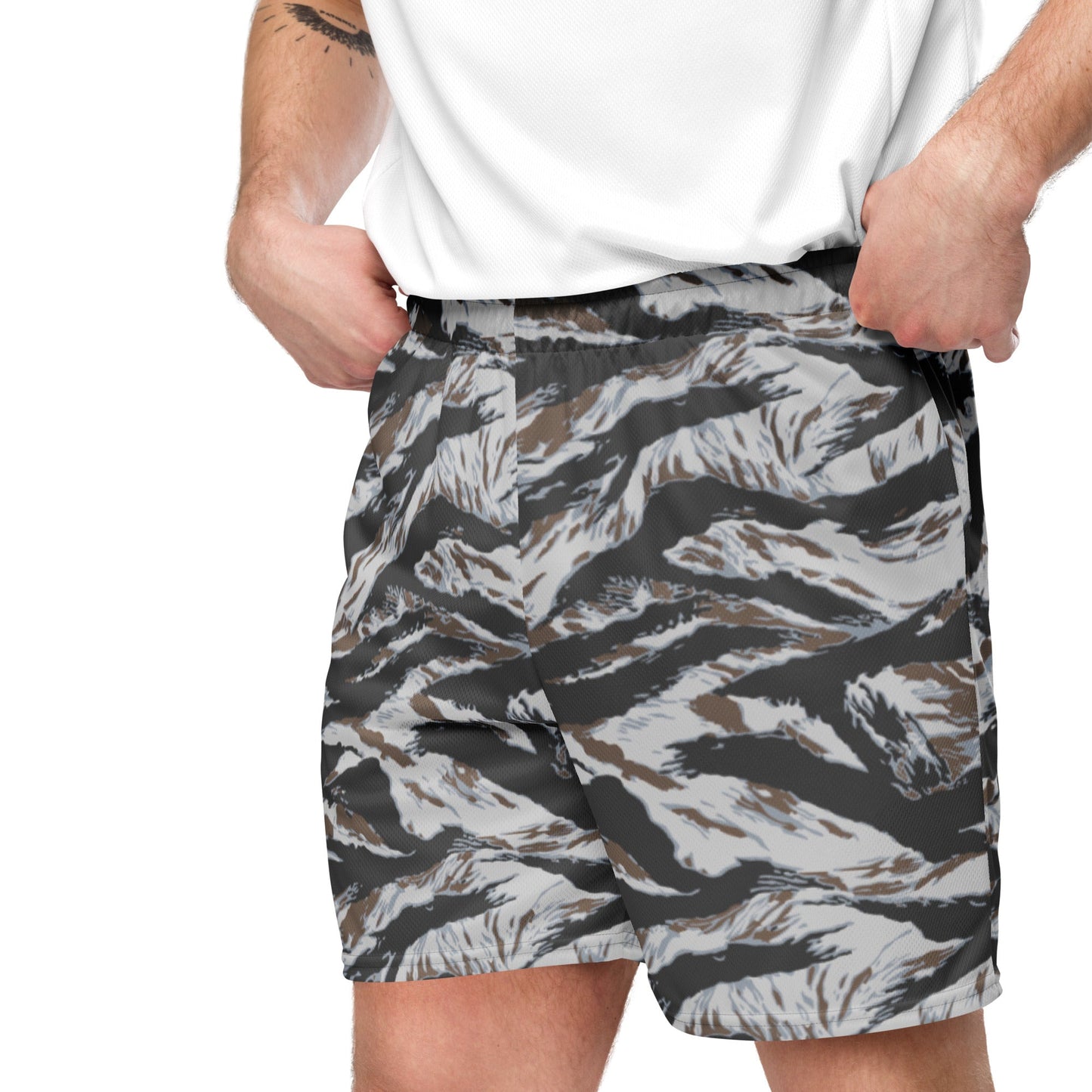 American Tiger Stripe Frostbite CAMO Unisex mesh shorts - Mesh Shorts