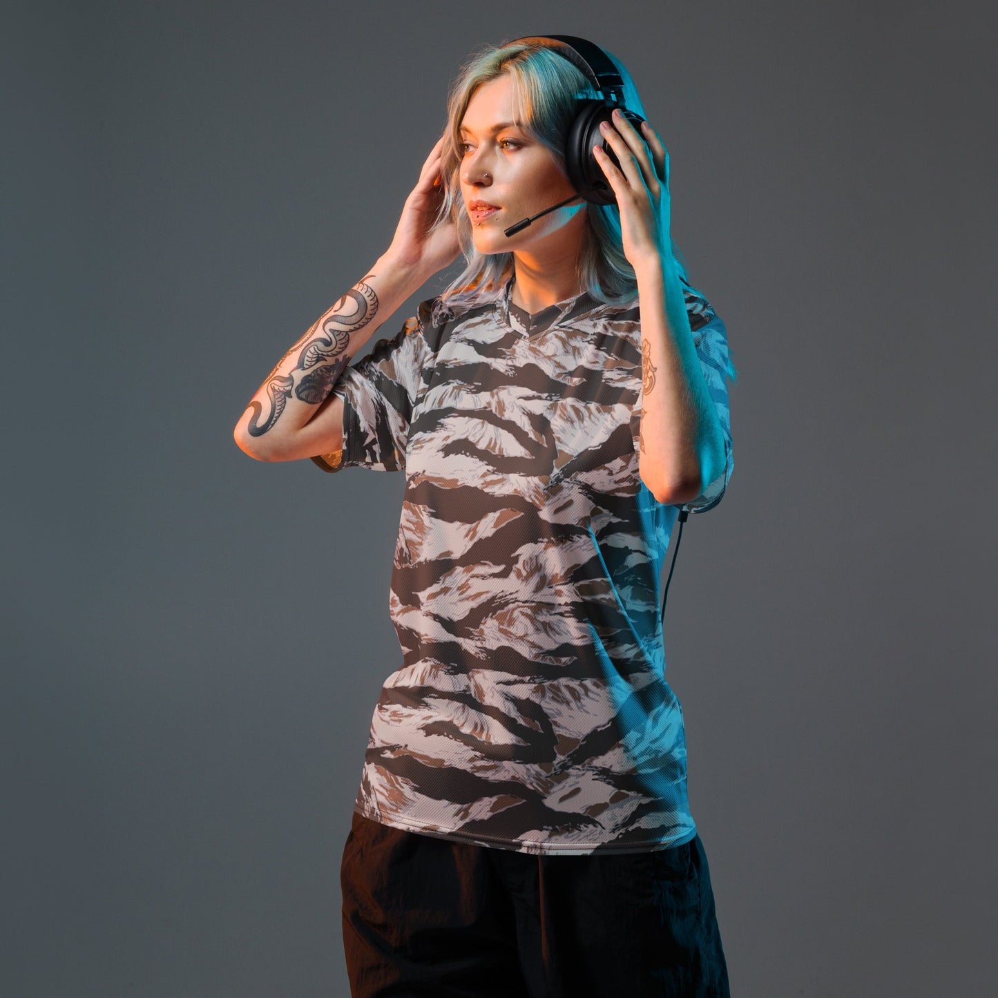 American Tiger Stripe Frostbite CAMO unisex sports jersey - Sports Jerseys