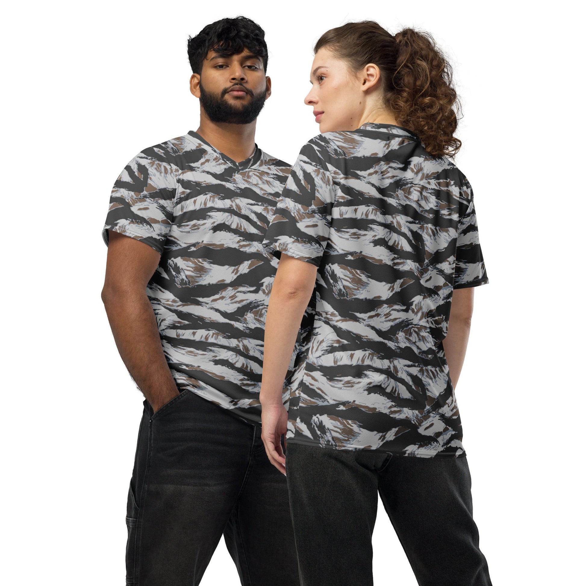 American Tiger Stripe Frostbite CAMO unisex sports jersey - 2XS - Sports Jerseys