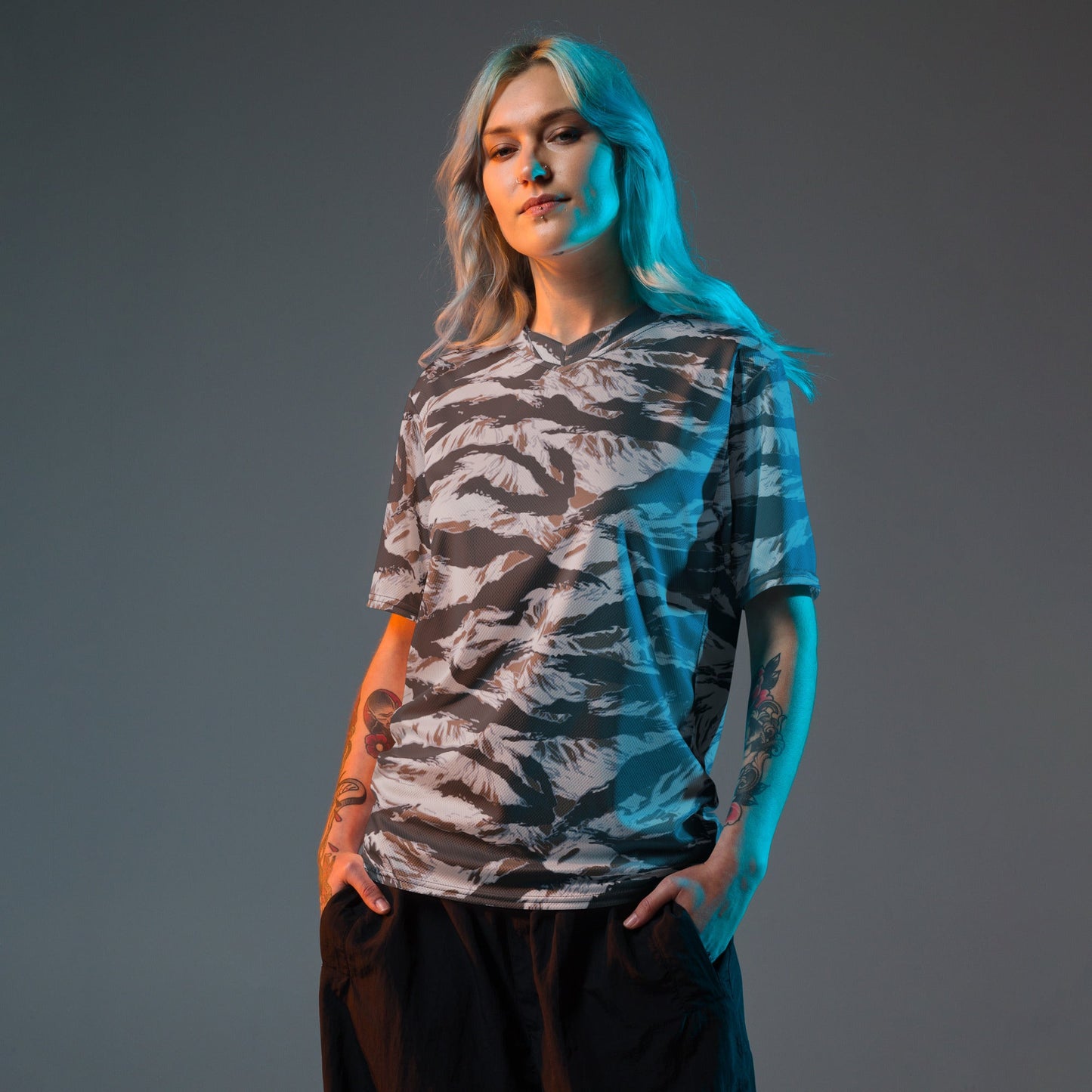 American Tiger Stripe Frostbite CAMO unisex sports jersey - Sports Jerseys