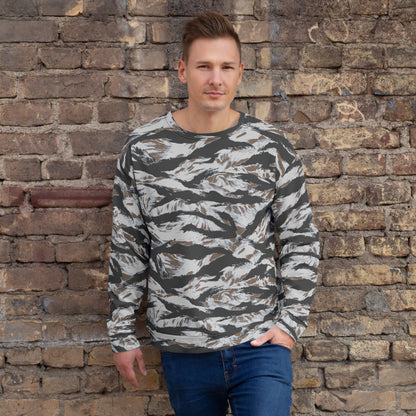 American Tiger Stripe Frostbite CAMO Unisex Sweatshirt - 2XS - Sweatshirts