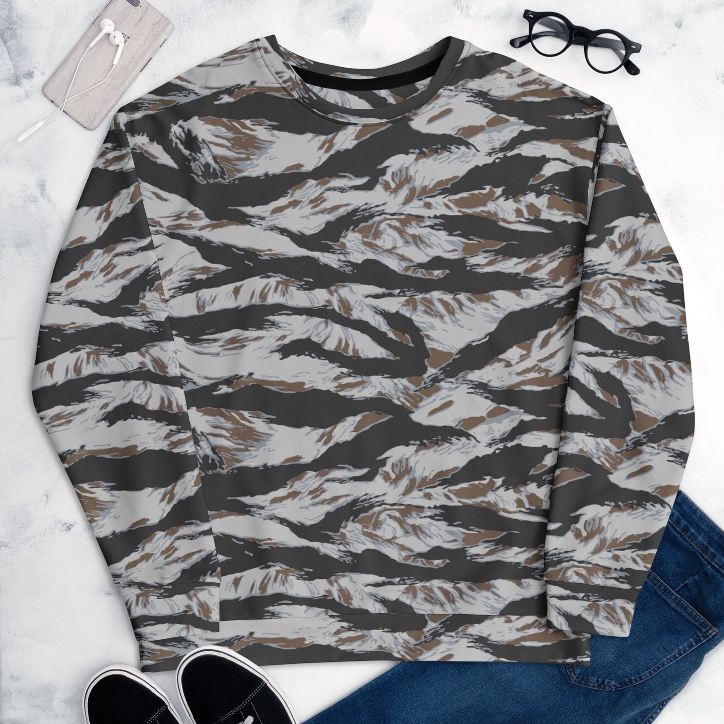 American Tiger Stripe Frostbite CAMO Unisex Sweatshirt - Sweatshirts