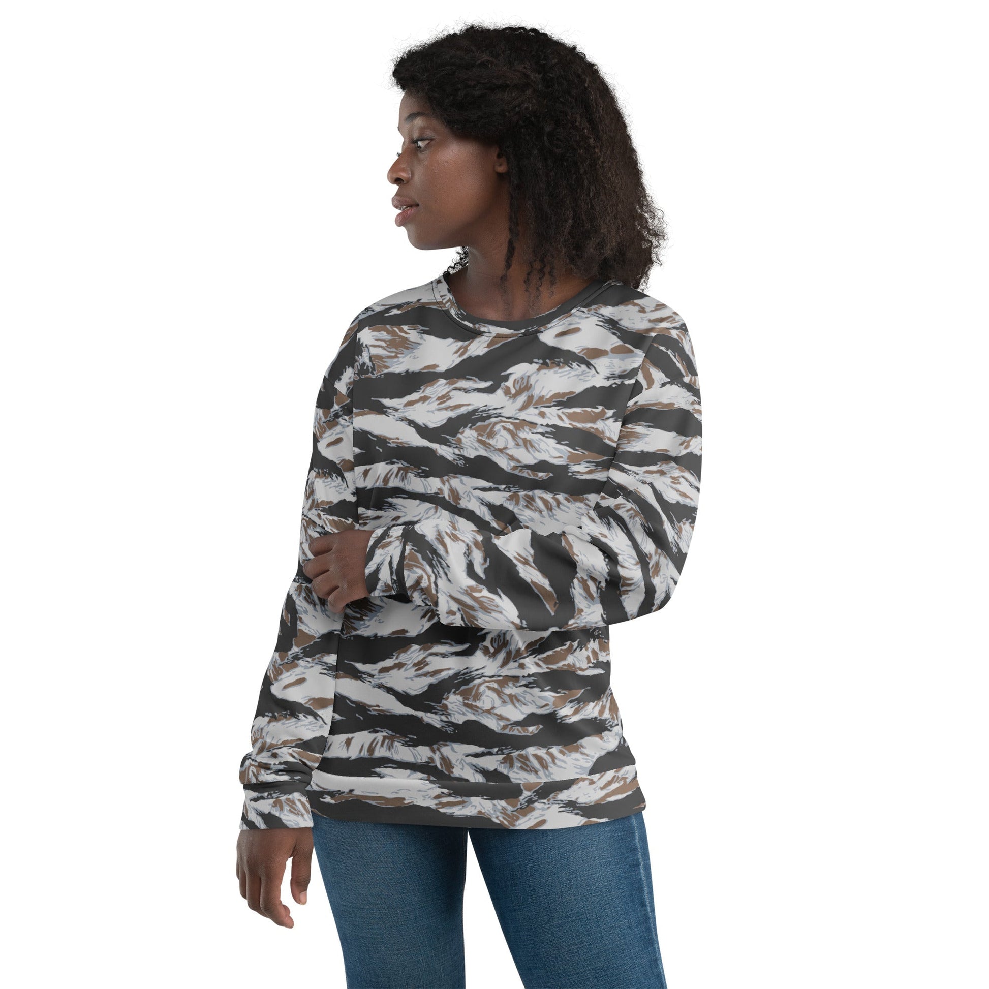 American Tiger Stripe Frostbite CAMO Unisex Sweatshirt - Sweatshirts