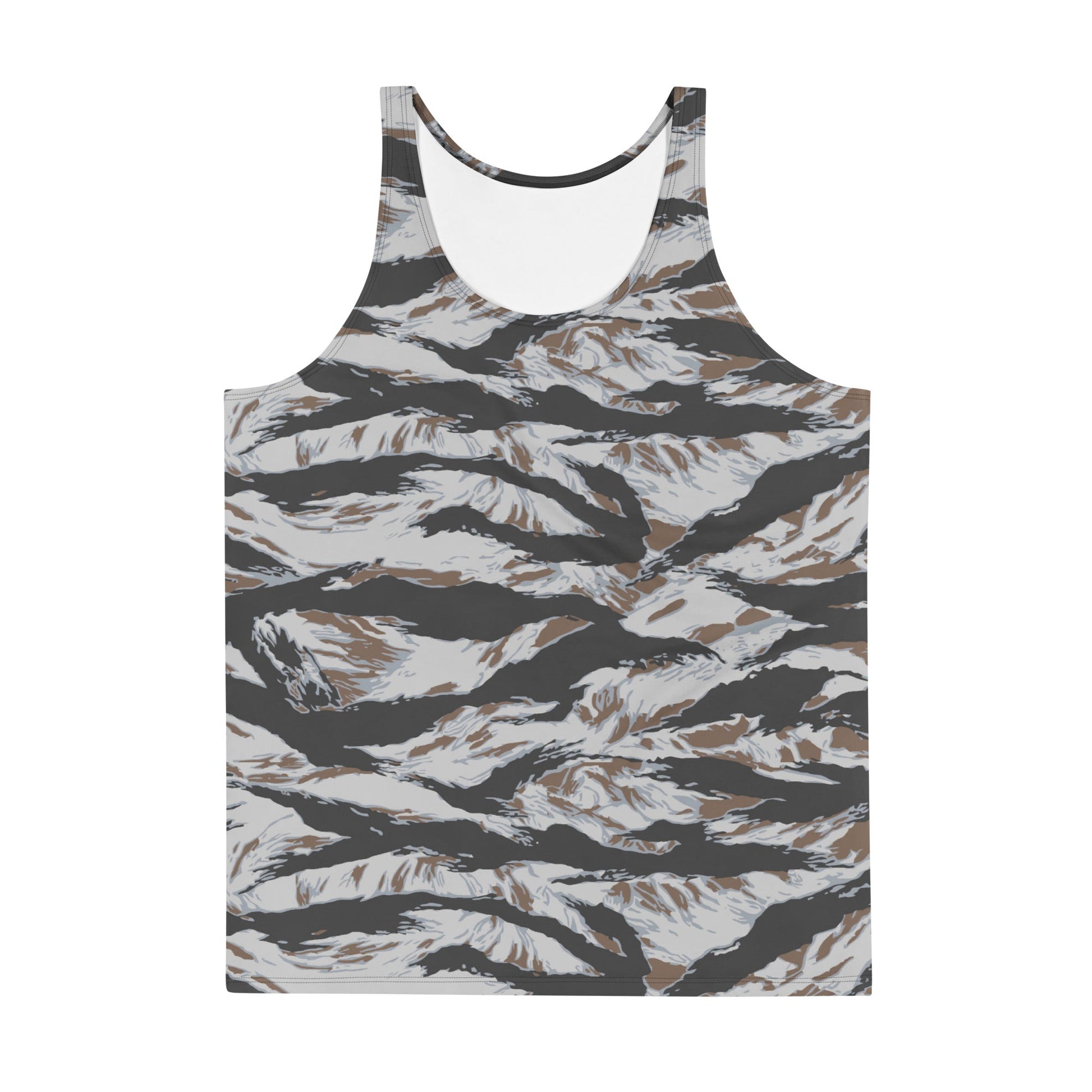 American Tiger Stripe Frostbite CAMO Unisex Tank Top - Tops