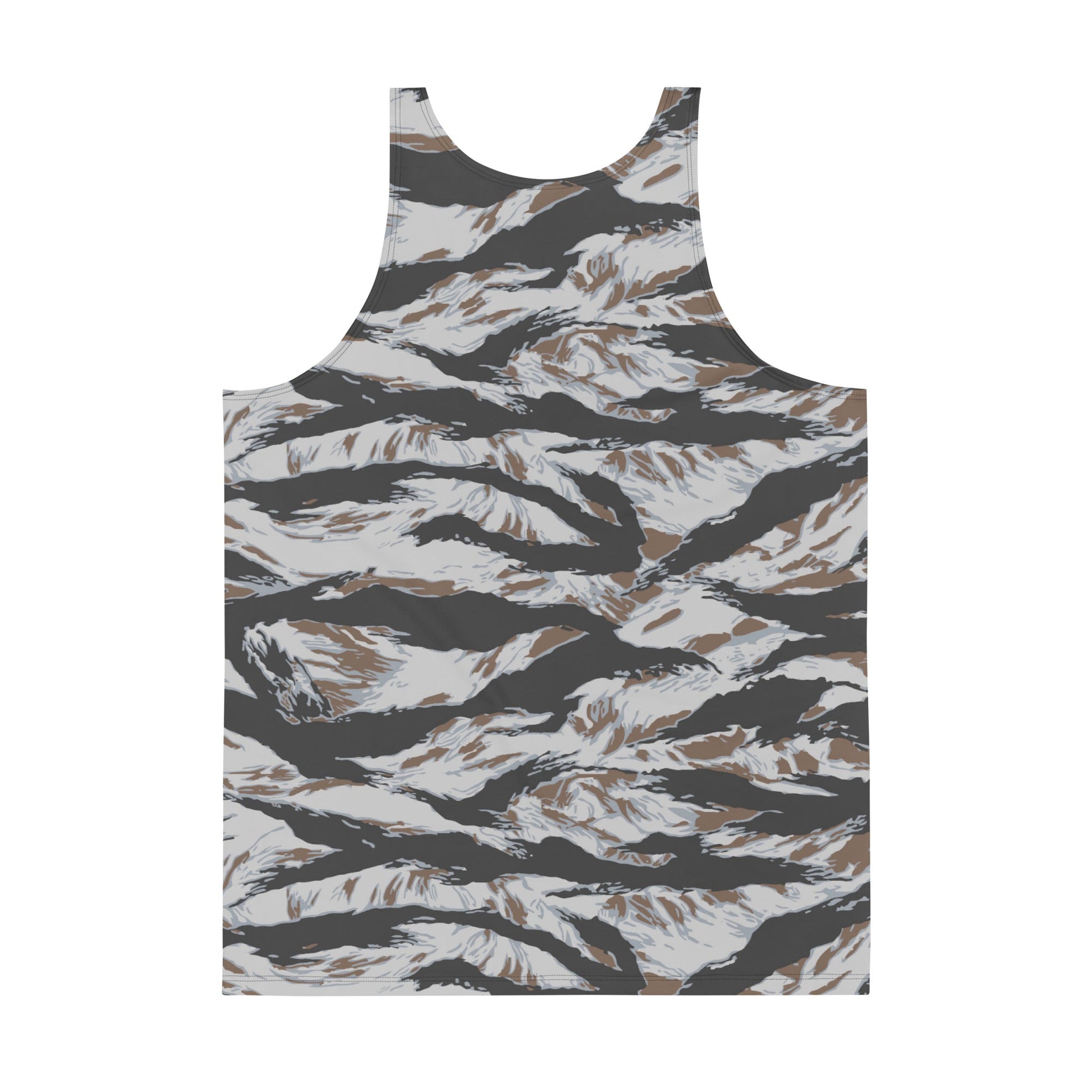 American Tiger Stripe Frostbite CAMO Unisex Tank Top - Tops