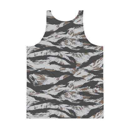American Tiger Stripe Frostbite CAMO Unisex Tank Top - Tops
