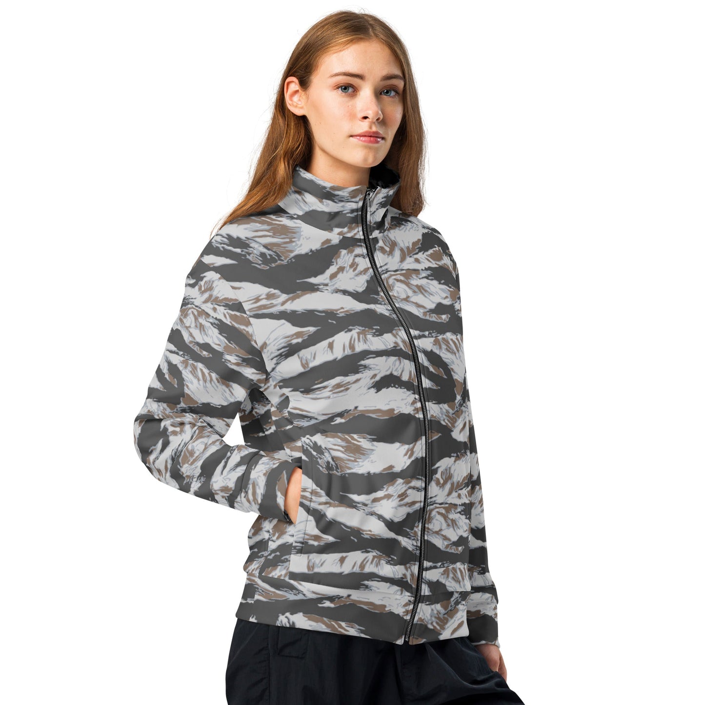 American Tiger Stripe Frostbite CAMO Unisex track jacket - Track Jackets