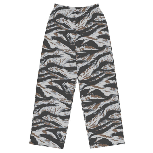 American Tiger Stripe Frostbite CAMO unisex wide-leg pants - 2XS - Wide-leg Pants