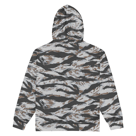 American Tiger Stripe Frostbite CAMO Unisex zip hoodie - Zip Hoodies