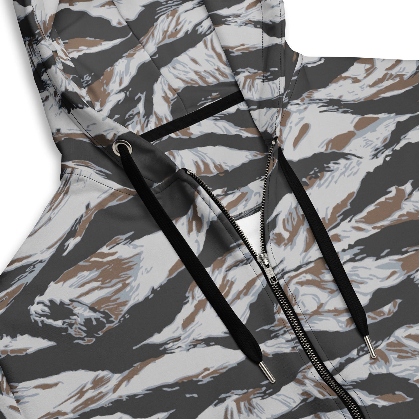 American Tiger Stripe Frostbite CAMO Unisex zip hoodie - Zip Hoodies