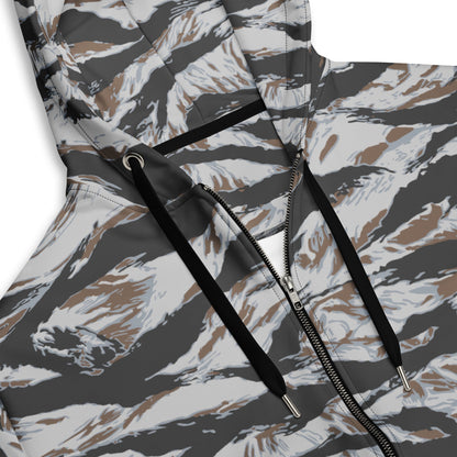 American Tiger Stripe Frostbite CAMO Unisex zip hoodie - Zip Hoodies