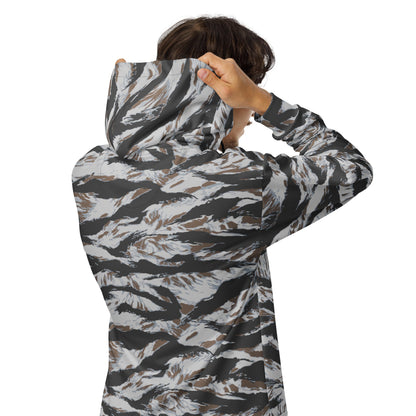 American Tiger Stripe Frostbite CAMO Unisex zip hoodie - Zip Hoodies