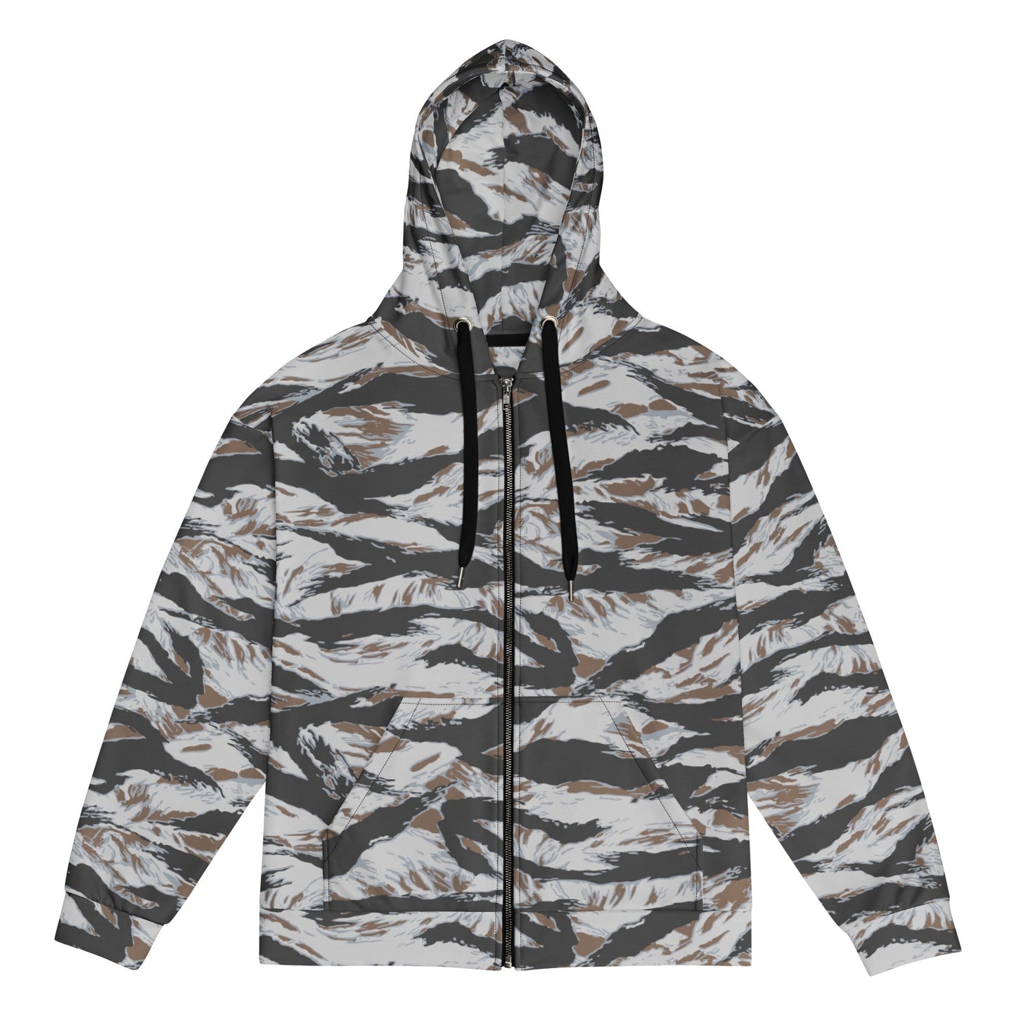 American Tiger Stripe Frostbite CAMO Unisex zip hoodie - 2XS - Zip Hoodies