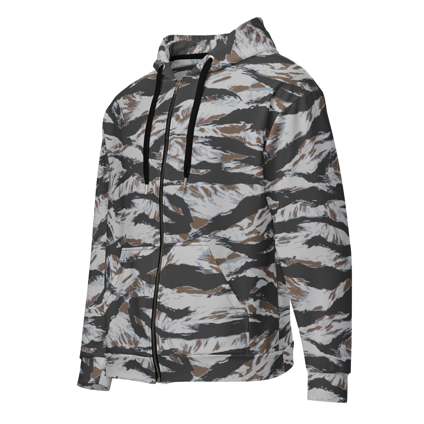 American Tiger Stripe Frostbite CAMO Unisex zip hoodie - Zip Hoodies