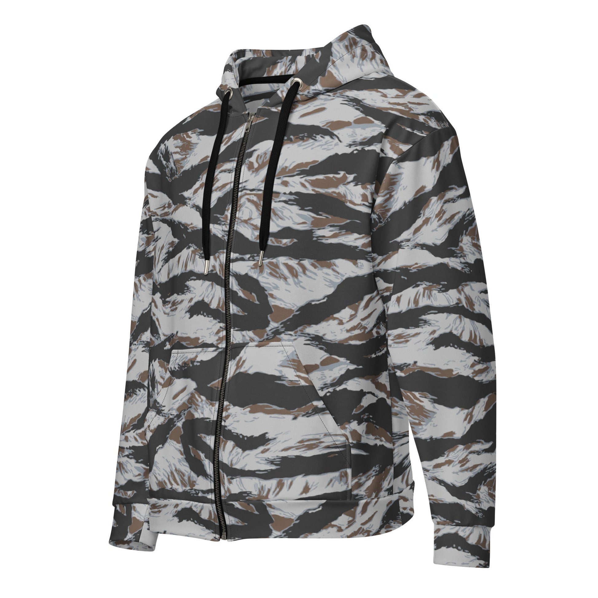 American Tiger Stripe Frostbite CAMO Unisex zip hoodie - Zip Hoodies