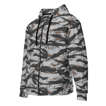 American Tiger Stripe Frostbite CAMO Unisex zip hoodie - Zip Hoodies
